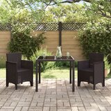  Vrtne stole 2 kosa Rjava Poli Rattan, (22015585) | Shoptok.si