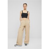 Urban Classics Women's trousers with ultra-wide pleating at the front sand beige | shoptok.hr