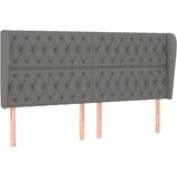  Uzglavlje s ušima tamnosivo 183x23x118/128 cm od tkanine | shoptok.hr