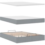 vidaXL Otomanski krevet s madracem svjetlosivi 140x190 cm od tkanine | shoptok.hr