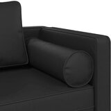 vidaXL Počivaljka od umjetne kože s jastucima crna | shoptok.hr
