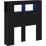  Shranjevanje vzmetnice s LED lučmi Črna Oreh 100x18,5x103,5 cm | Shoptok.si