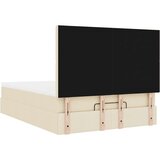  Otomanski krevet s madracem krem 140x190cm od tkanine | shoptok.hr