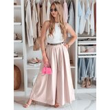 DStreet Spódnico-spodnie z paskiem FLOWES różowe | Shoptok.si
