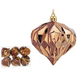  Set božićnih kuglica Dijamant Smeđa Plastika 8 x 9 x 8 cm (12 kom.) | shoptok.hr
