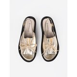 GOODIN Gold wedge sandals with leather insole | Shoptok.si