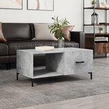 vidaXL Klubska mizica betonsko siva 90x50x40 cm konstruiran les Cene