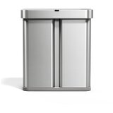 simplehuman Željezna kanta za smeće 34+24 l za odvojeni otpad/beskontaktna u srebrnoj boji Dual Sensor – | shoptok.hr