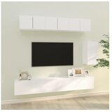 Komplet TV omaric 6-delni bel inženirski les | Shoptok.si