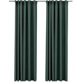  Zavjese za zamračivanje s kukama 2 kom zelene 140 x 225 cm | Eponuda.com