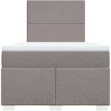 vidaXL box spring postelja z vzmetnico taupe 120x200 cm blago, (21309355) | Shoptok.si