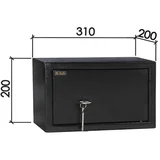 sef sa ključem sfk1 crna 200x310x200 mm