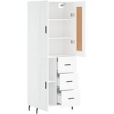  Visoka komoda bijela 69,5x34x180 cm konstruirano drvo | shoptok.hr