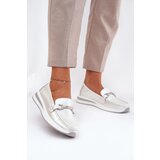 S. BARSKI Leather Women's Moccasins With Decoration D&A LR51-966 Silver | Shoptok.si