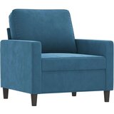  Fotelja s tabureom plava 60 cm baršunasta | shoptok.hr