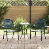  Vrtna stolica 2 pcs Zelena 55 x 56,5 x 91cm Aluminij | shoptok.hr