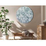  Okrugla slika - Ornaments in Worn Muted Turquoises: Delicate Plant Pattern 60x60 | shoptok.hr