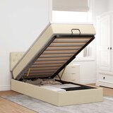  Otomanski krevet s madracem krem 100x200 cm tkanine | shoptok.hr