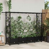  Povišeni krevet s mrežom i krovom Crna 203 x 40 x 127 cm PP | shoptok.hr