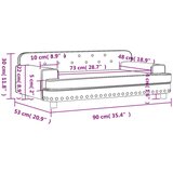  Otroški kavč roza 90x53x30 cm žamet | Shoptok.si