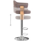 In Barski stolčki 2 kosa taupe ukrivljen les in blago | Shoptok.si
