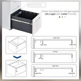  Mobilni ormar za spise s 3 ladice 39x48x59 cm bijeli | shoptok.hr