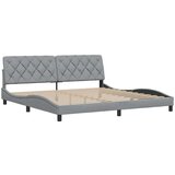  Posteljni okvir brez vzmetnice svetlo siv 200x200 cm blago, (21790677) | Shoptok.si