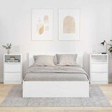 vidaXL Posteljne mize 2 pcs Visok sijaj bela 40 x 30 x 467 cm Cene
