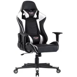 Gaming stol Stripe črn+bel
