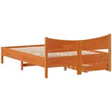 vidaXL Okvir kreveta s ladicama voštano smeđi 150x200 cm od borovine | shoptok.hr