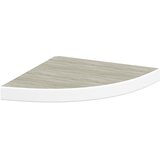  Kutna zidna polica boja hrasta i bijela 35 x 35 x 3,8 cm MDF | shoptok.hr