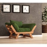 Hanah home Vrtna sofa s jednim sjedištem i jastukom, tikovina i zelena Cijene