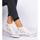 Gemre White women's lace sneakers Lesli | Shoptok.si