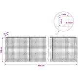  Gabion s 5 mm žicom i mrežom 5x5 cm 800x30x100 cm | shoptok.hr