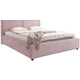 MID.YOU OBLAZINJENA POSTELJA 180 cm x 200 cm , les, tekstil, leseni material roza | Shoptok.si