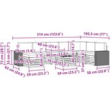  Set vanjskih sofa 9 kom. Prirodna i antracit | shoptok.hr
