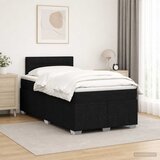  Boxspring krevet s madracem Crna 120 x 190 cm Tkanina Cijene