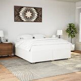 Maison Chic Posteljni okvir - Dvoposteljna postelja - Zakonska postelja bel 180x200 cm umetno usnje-J2988, (21767612) | Shoptok.si