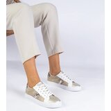 D/CEO marka niezdefiniowana Gold women's sneakers with an animal print Walorin | Shoptok.si