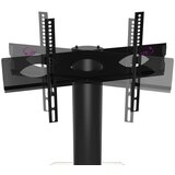 vidaXL Kutni TV stalak s 3 razine za 32 - 70 inča crno-srebrni | shoptok.hr