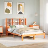vidaXL Krevet s regalom za knjige bez madraca 120 x 190 cm od borovine Cijene