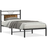 Maison Chic Posteljni okvir - Enojna postelja - Postelja za odrasle brez vzmetnice hrast 75x190 cm inženirski les-J12067, (21772535) | Shoptok.si