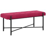  Klupa s gumbima i jastučićima Vinska crvena 110 x 40 x 46 cm | shoptok.hr