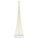 vidaXL LED božično drevesce Toplo bela 138.5 x 138.5 x 399 cm Kovina | Shoptok.si