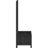  Sadilica s rešetkom crna 40x30x90 cm od masivne jelovine | shoptok.hr