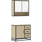 vidaXL 2-dijelni set kupaonskog namještaja boja hrasta sonome drveni | shoptok.hr