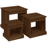 The Living Store Klubske mizice 3 kosi rjavi hrast inženirski les - Klubska Mizica, (21421231) | Shoptok.si