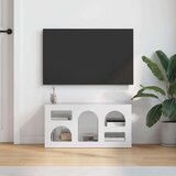 TV omarica Visok sijaj bela 80 x 35 x 40 cm Konstruiran les, (5000112923) | Shoptok.si