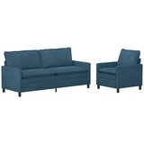  Set sofe 2 pcs Plava Baršun | shoptok.hr