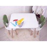Hanah home dečiji sto i stolice bunny two chair set green white Cene